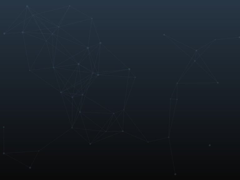 Abstract dark blue-grey gradient overlaid with a dense network of fine, pale interconnected lines.